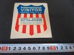 sticker International VISITOR seeing the U.S.A., Ophalen, Zo goed als nieuw
