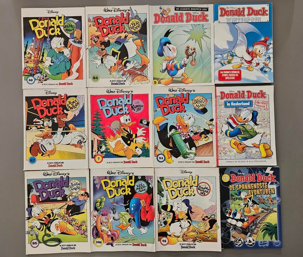 12 Donald Duck verzameling - beste verhalen - 12 stuks, Meerdere stripboeken, Ophalen of Verzenden, Gelezen