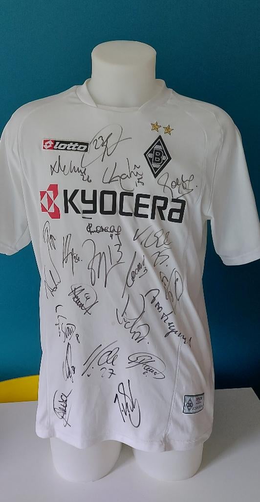 Vintage 2005-2006 Borussia Mönchengladbach shirt signed, Verzenden, Zo goed als nieuw, Buitenlandse clubs, Shirt