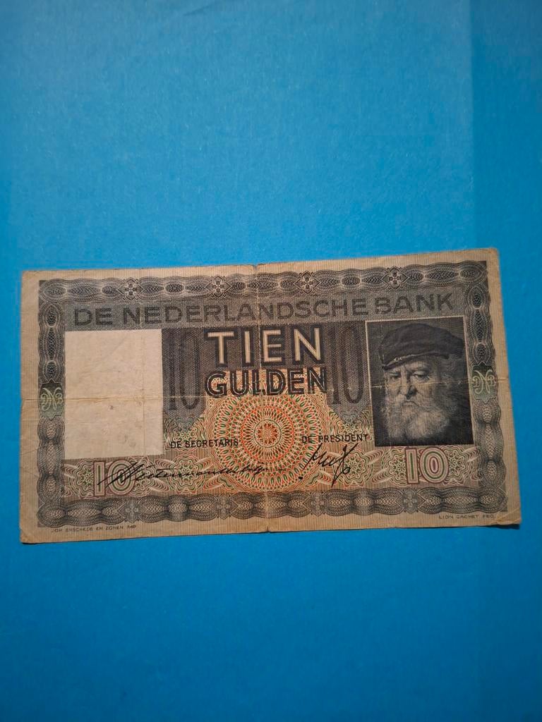 10 gulden Grijsaard uit 1938 in ZF
Serie NY, Postzegels en Munten, Bankbiljetten | Nederland, Ophalen of Verzenden, 10 gulden