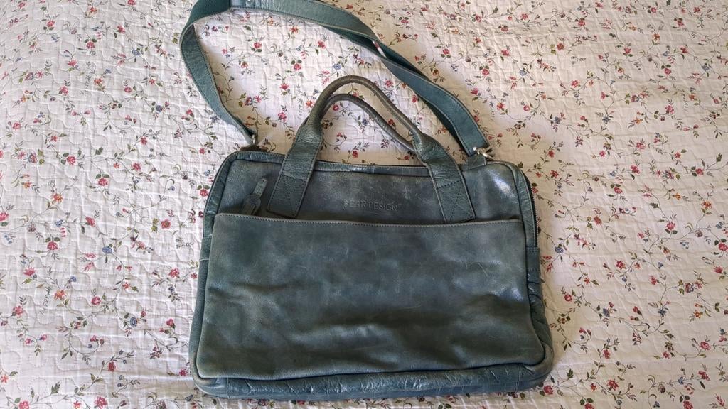 Leren tas - Bear Design, Sieraden, Tassen en Uiterlijk, Tassen | Schoudertassen, Overige merken, Gebruikt, Ophalen of Verzenden