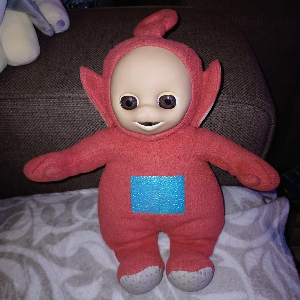 Vintage Teletubbie, po met geluid en knipper ogen. 1996, Gebruikt, Met geluid, Overige typen, Ophalen of Verzenden