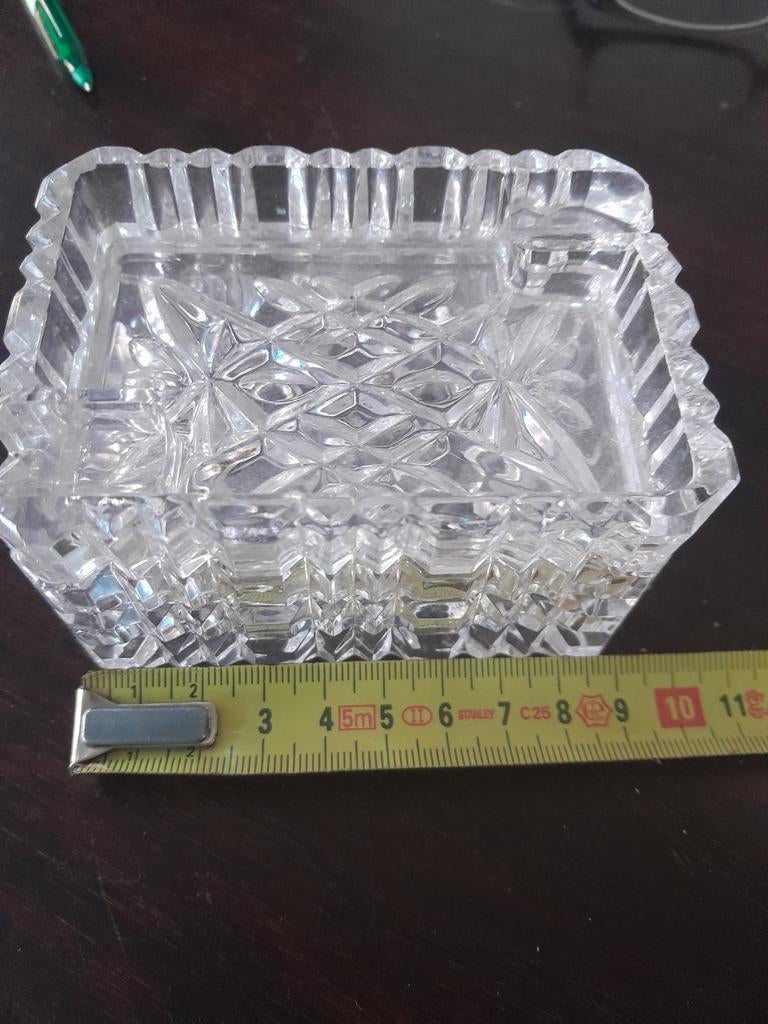 Vintage brocante kristallen bakje, Antiek en Kunst, Antiek | Glas en Kristal, Ophalen of Verzenden