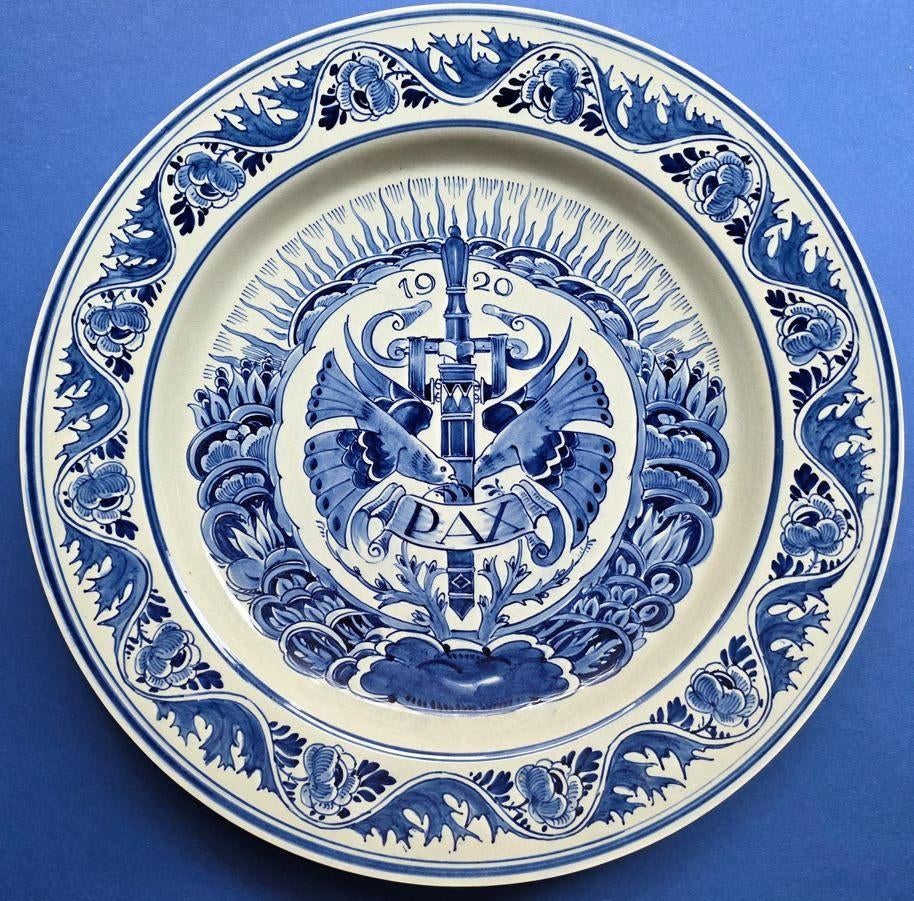 Porceleyne Fles 1920 Vrede Versailles 34cm (V2-50) Uniek, Antiek en Kunst, Ophalen of Verzenden