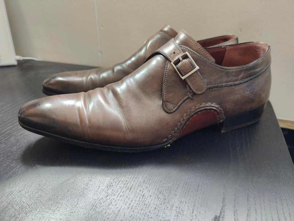 Prachtige Magnanni gespschoenen 44,5 IZGS, Kleding | Heren, Schoenen, Bruin, Ophalen of Verzenden, Magnanni, Gespschoenen