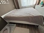 Tweepersoonsbed met kledingkast, Ophalen, Overige materialen, Gebruikt, Wit