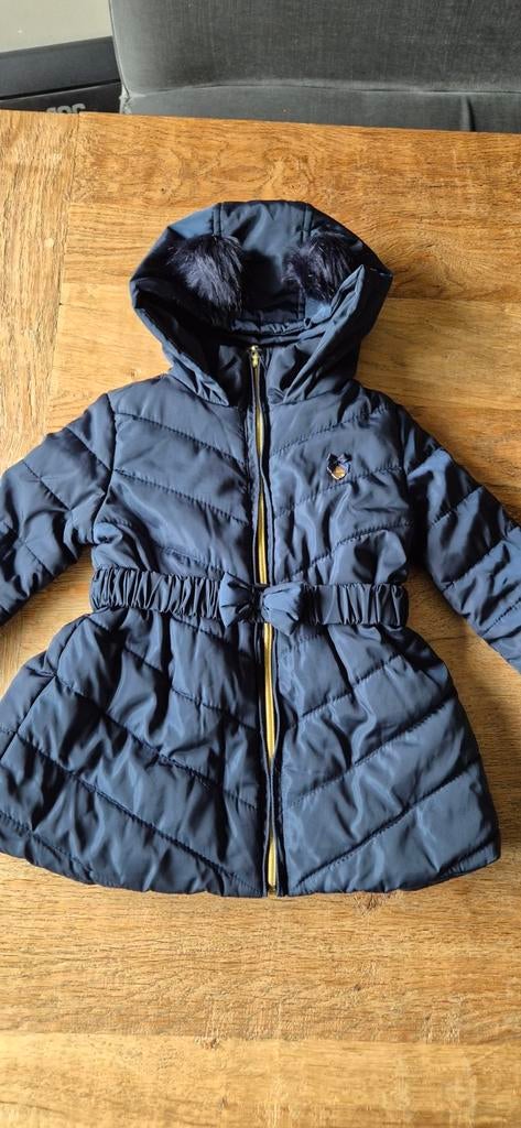 Glamorous Le Chic, meisjes winterjas, donker blauw, maat 92, Kinderen en Baby's, Ophalen of Verzenden, Zo goed als nieuw, Meisje