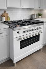 zeer mooie (creme) boretti, gereinigd! kan geleverd worden!, Witgoed en Apparatuur, Fornuizen, 60 cm of meer, Ophalen of Verzenden