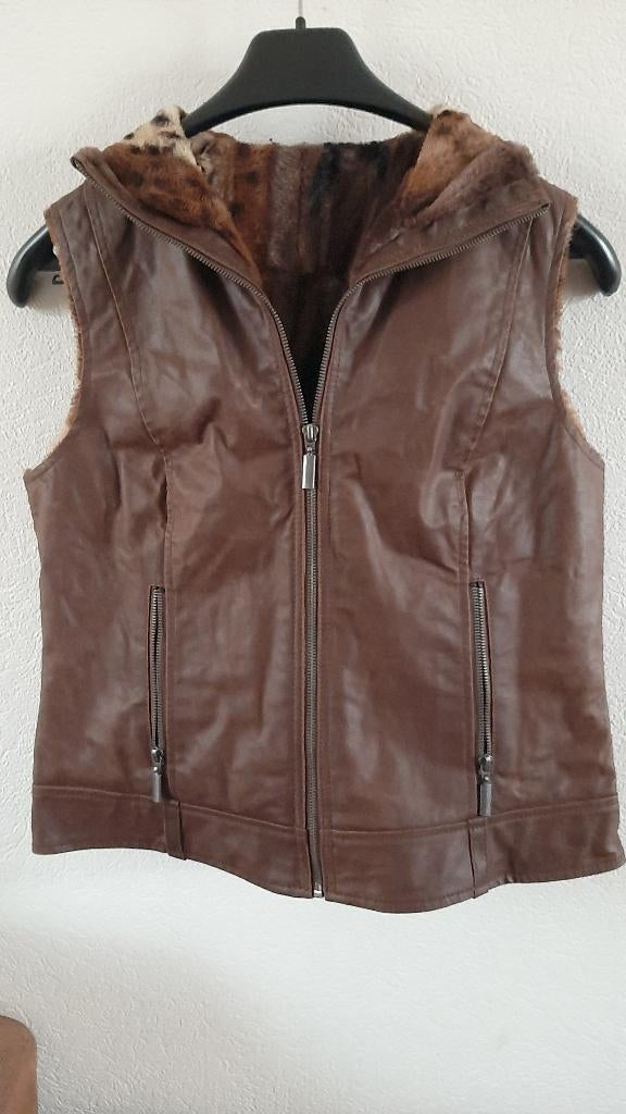 Leren aparte bodywarmer M, Maat 38/40 (M), Bruin, Nieuw, Ophalen of Verzenden