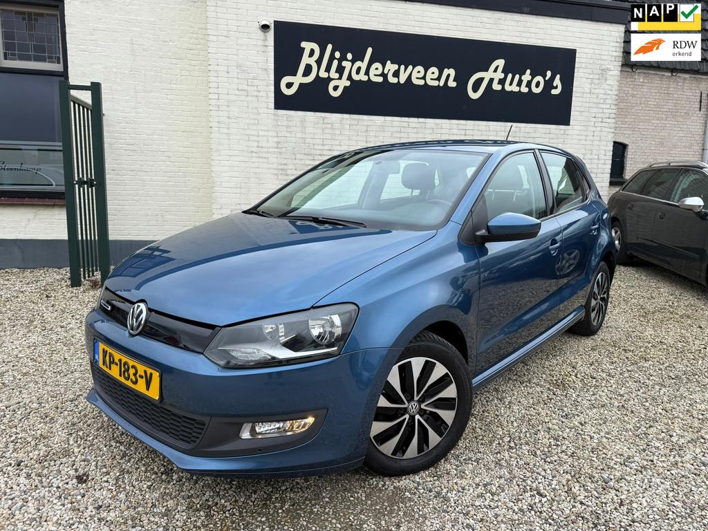 Volkswagen Polo 1.0 BlueMotion Org NL | 5Drs | Navi | Cruise, Voorwielaandrijving, Stof, 95 pk, Blauw