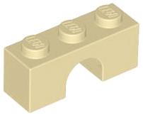 Lego losse onderdelen poort/arch 1x3 tan 2 stuks, Ophalen of Verzenden, Gebruikt, Losse stenen, Lego