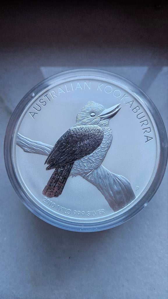 1 kilo kookaburra 2010, Postzegels en Munten, Edelmetalen en Baren, Ophalen of Verzenden, Zilver