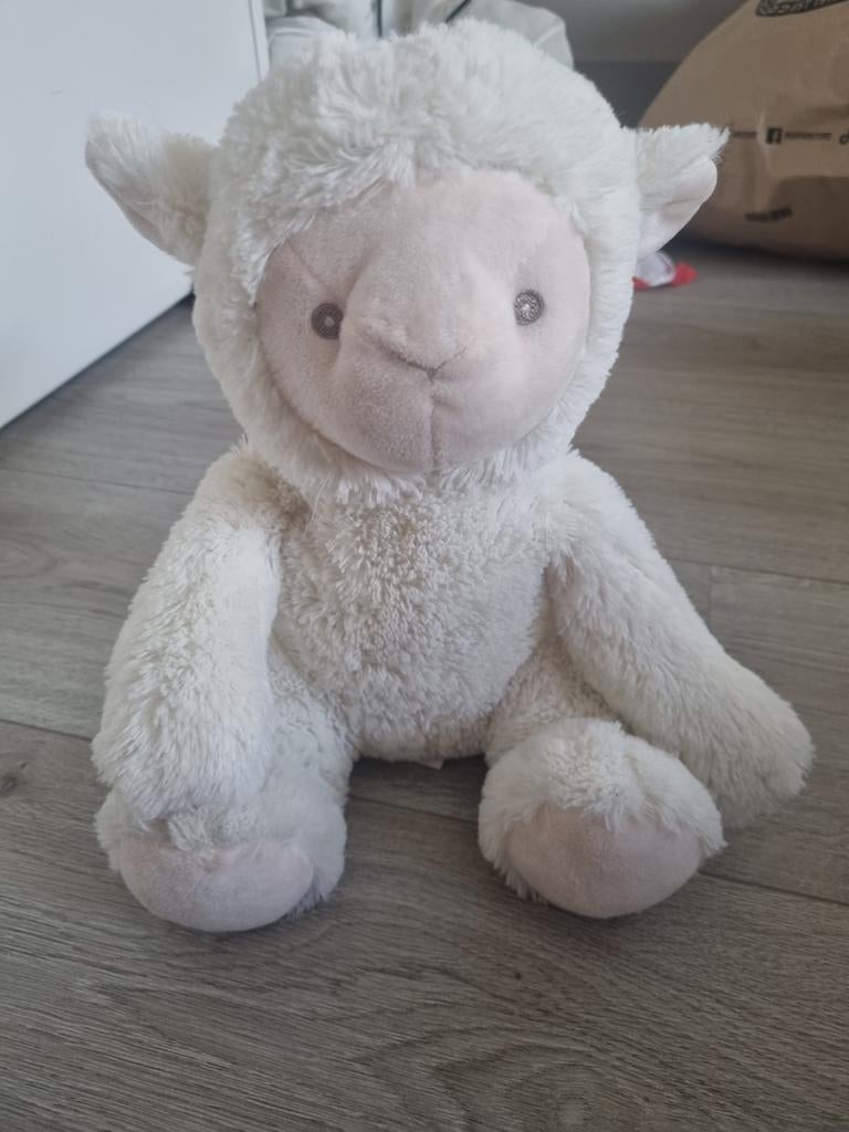Schattig wit lammetje knuffel - Zo goed als nieuw, Ophalen, Overige merken, Overige karakters, Overige typen