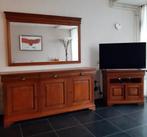 Dressoir Kersen Gekleurd+Facet Geslepen Spiegel+TV Kast, Ophalen of Verzenden