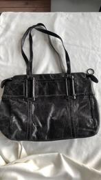 Claudio Ferrici grijs lederen schoudertas tas handtas, Sieraden, Tassen en Uiterlijk, Ophalen of Verzenden, Zo goed als nieuw