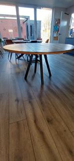 Ronde mangohouten eettafel 150cm - Gebruikt, Ophalen, Gebruikt, Rond, Industrieel