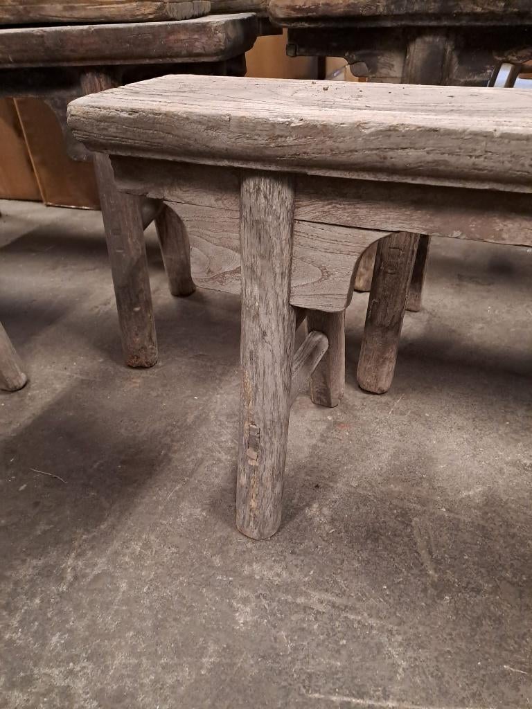 chinees bankje oud hout kruik pot trog sober stoer kruk, Ophalen, Nieuw