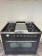 Boretti antraciet 4 pits + frytop, Ophalen, 60 cm of meer, Zo goed als nieuw, Gas