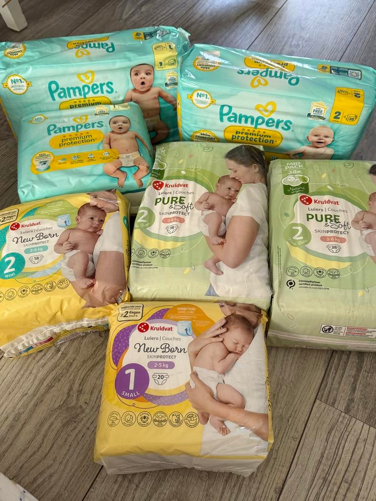 Grote partij ongeopende luiers (Pampers & Kruidvat), Ophalen, Nieuw