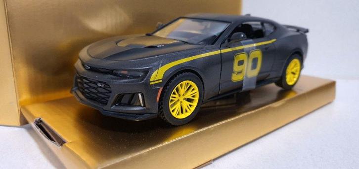 Chevrolet Camaro ZL1, matt-grau, 2017 1:24, Hobby en Vrije tijd, Modelauto's | 1:24, Nieuw, Auto, Motormax, Ophalen of Verzenden