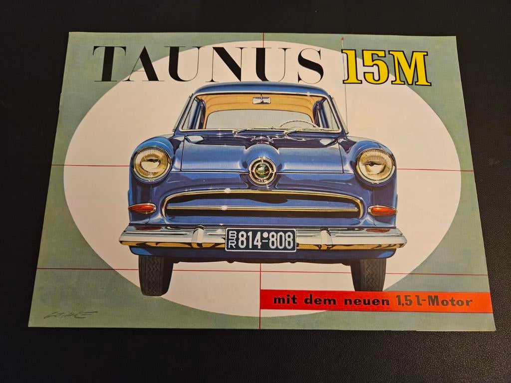 Brochure Ford Taunus 15M 1955, Ophalen of Verzenden, Zo goed als nieuw, Ford