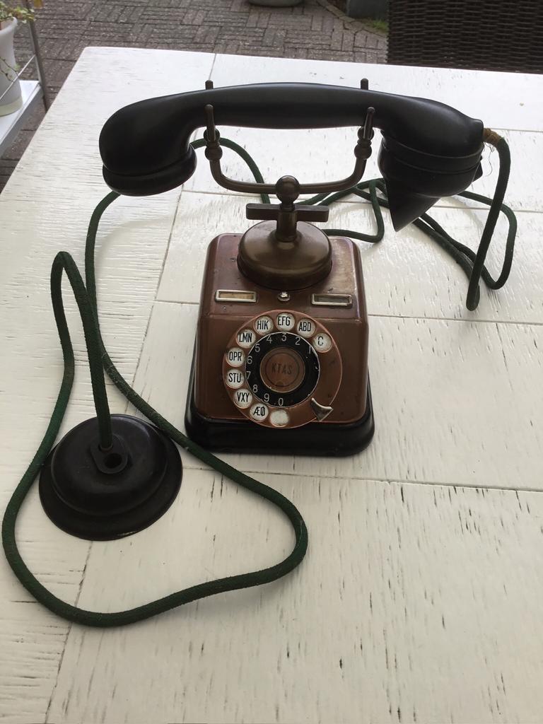 Antieke telefoon koper, Telecommunicatie, Vaste telefoons | Niet Draadloos, Ophalen, Zo goed als nieuw