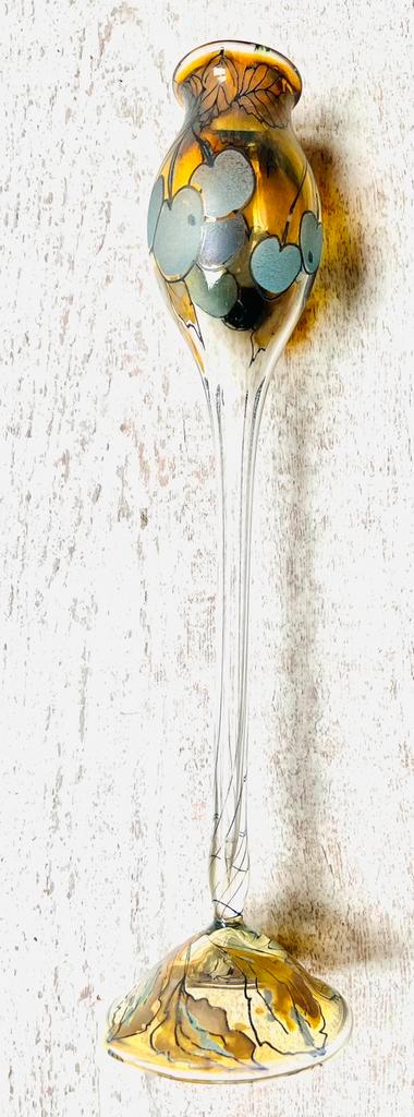 Antieke Werdenhaag Art Nouveau Kelk met Bloemenpatroon, Antiek en Kunst, Antiek | Glas en Kristal, Ophalen of Verzenden