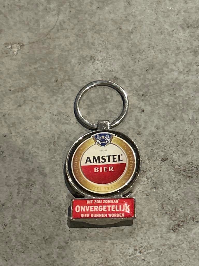 Amstel Bier sleutelhanger - Onvergetelijk bier - vintage, Ophalen of Verzenden, Gebruikt, Merk