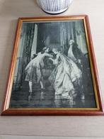 vintage houten kader wanddecoratie, Ophalen of Verzenden, Zo goed als nieuw