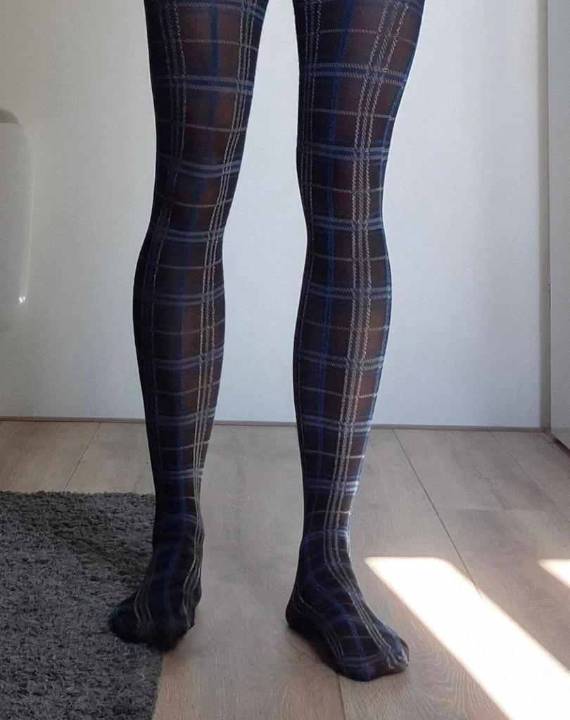 3 Panty's met ruitpatronen, Ophalen of Verzenden, Zo goed als nieuw, Panty, Overige kleuren