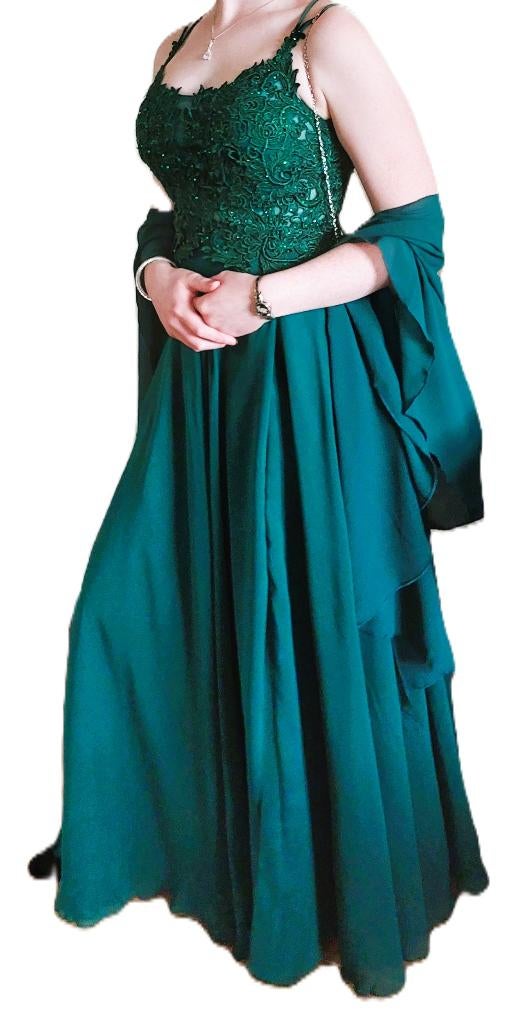 Galajurk, Kleding | Dames, Gelegenheidskleding, Galajurk, Ophalen of Verzenden, Maat 36 (S), Groen