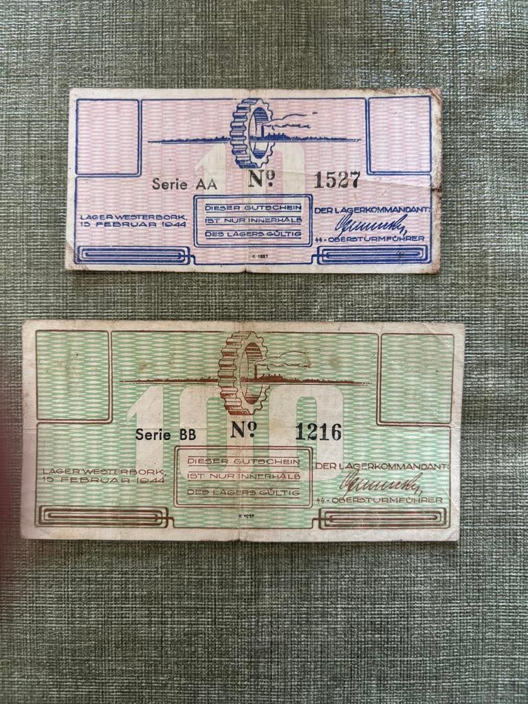 Lager Westerbork Gutschein 10 cent en 100 cent, Postzegels en Munten, Ophalen of Verzenden, Euro's, Setje