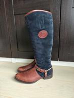 Tommy Hilfiger hoge laarzen 41 blauw suède bruin leer, Hoge laarzen, Blauw, Ophalen of Verzenden, Gedragen