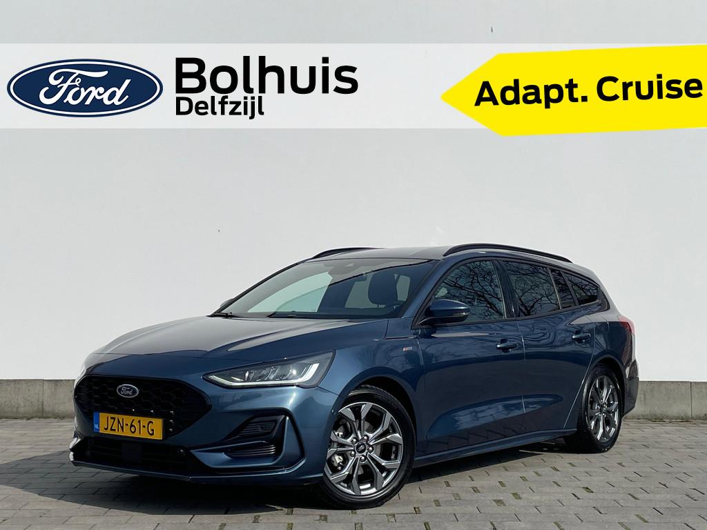 Ford FOCUS Wagon Ecoboost Hybrid 155 pk ST-line | Winter Pac, Stof, Gebruikt, 1404 kg, Blauw