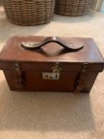 Leren antieke koffertje, Ophalen of Verzenden