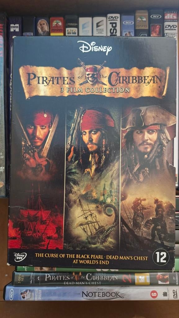 Pirates of the caribbean 3 films collectie dvd box, Cd's en Dvd's, Vanaf 12 jaar, Ophalen of Verzenden, Zo goed als nieuw
