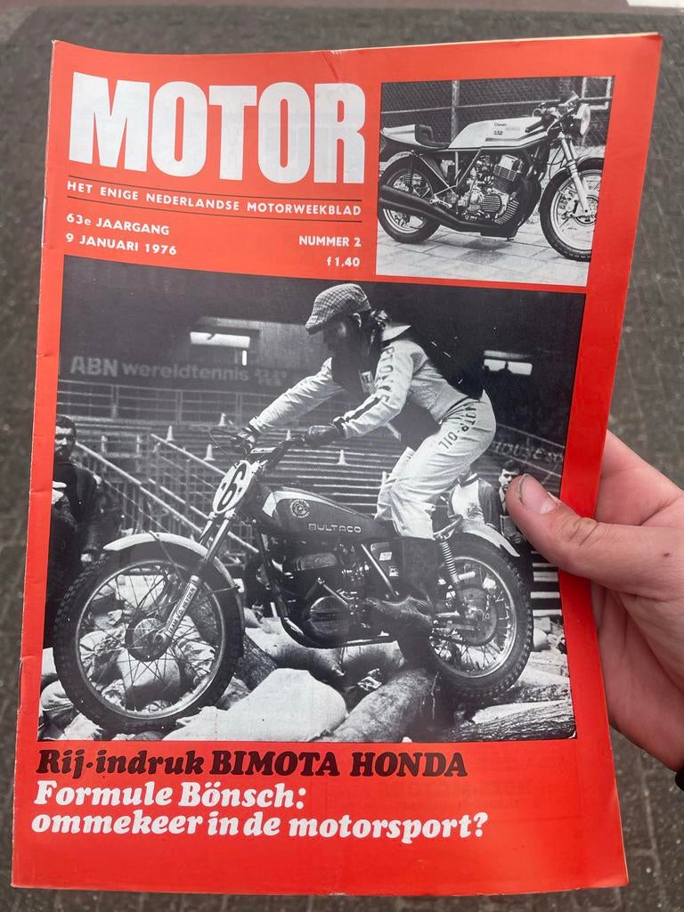 Motor Boekje Nummer 2 - 9 Januari 1976 - Bimota Honda, Ophalen of Verzenden, Gelezen, Algemeen