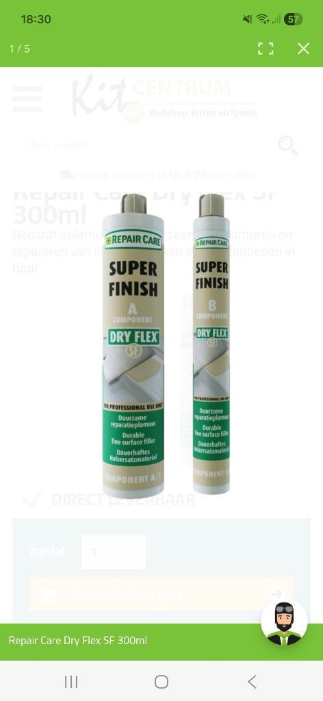 Repair care dryflex SF, Ophalen of Verzenden, Nieuw, Wit