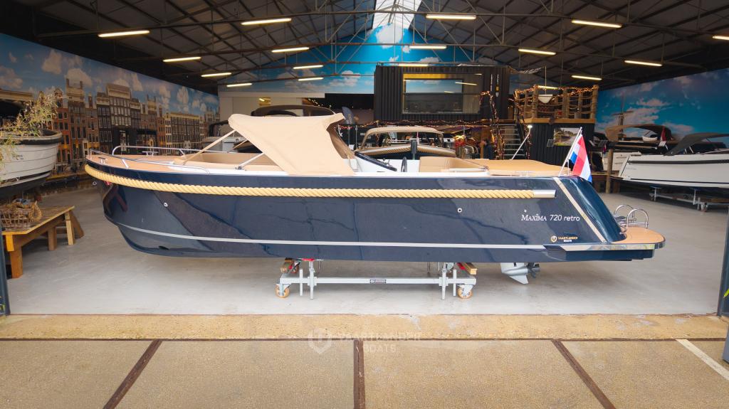 Maxima 720 Retro | 100PK Honda | Boegschroef & vaarklaar!, Watersport en Boten, Sloepen, Nieuw, Polyester, Overige brandstoffen