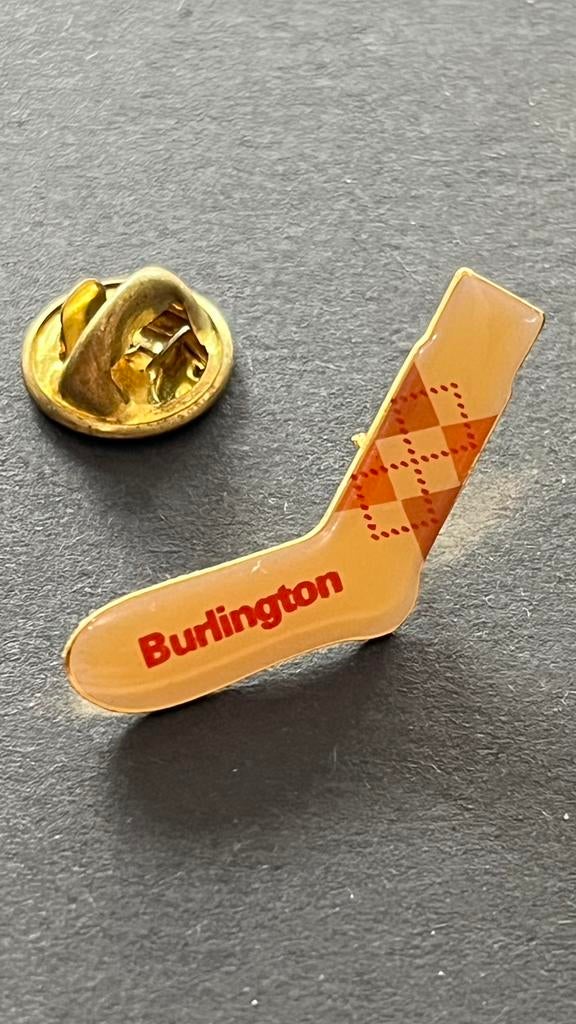 Burlington Sok Pin - Vintage Speldje, Ophalen of Verzenden, Zo goed als nieuw, Speldje of Pin, Nvt