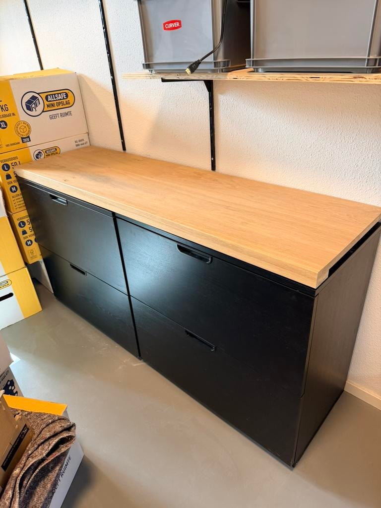 2x IKEA professionele kantoorkasten incl. dossiermappen, Huis en Inrichting, Kasten | Roldeurkasten en Archiefkasten, Ophalen