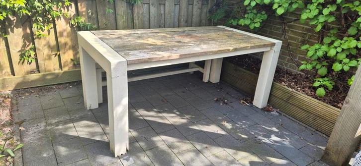 Houten eettafel met bijbehorende bank, 180x90, Huis en Inrichting, Tafels | Eettafels, Gebruikt, 50 tot 100 cm, 150 tot 200 cm