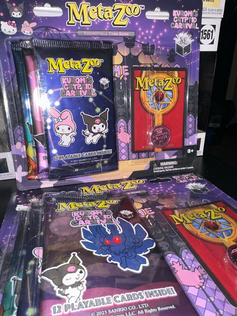 Metazoo Kuromi's Cryptid Carnival kaarten en blisters, Hobby en Vrije tijd, Ophalen of Verzenden, Zo goed als nieuw, Meerdere kaarten