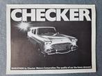 Brochure  CHECKER  MARATHON - 1972 USA, Verzenden, Gelezen, Overige merken