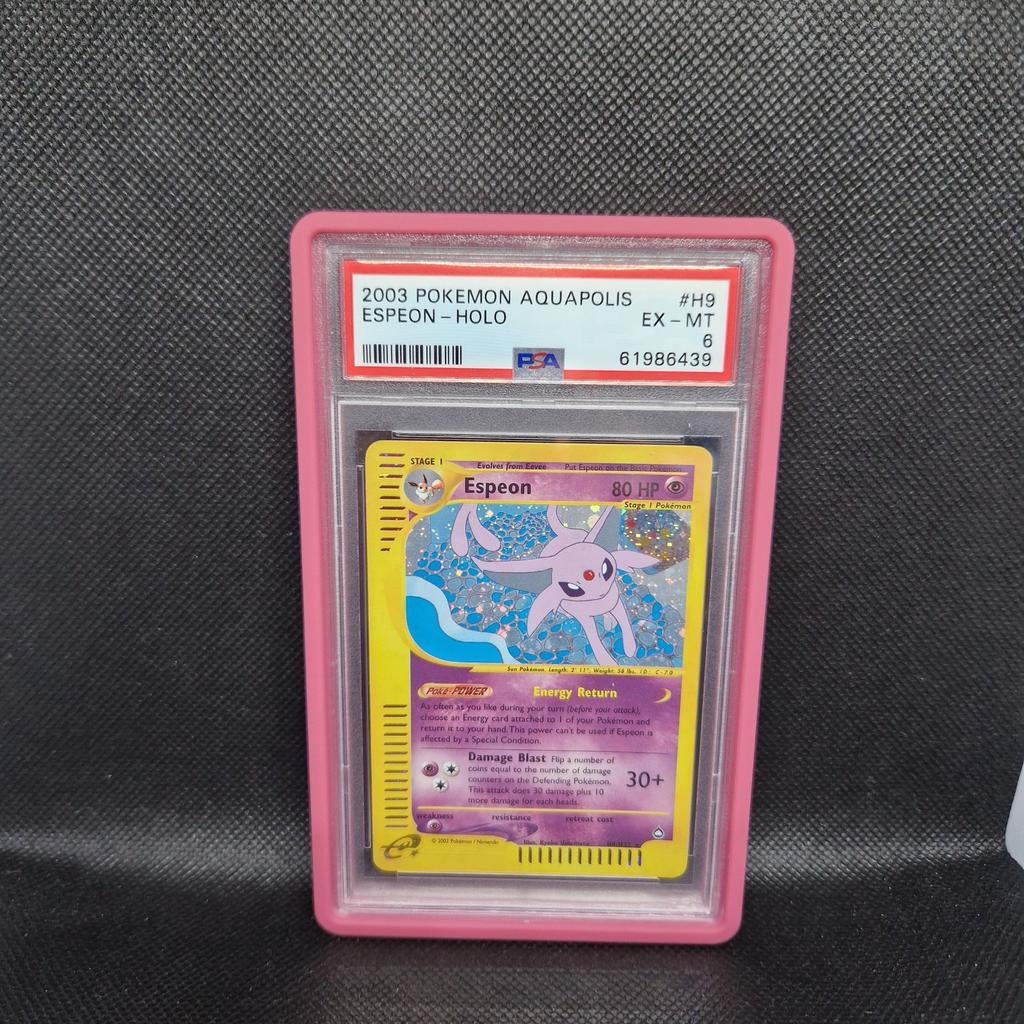 Espeon Holo Aquapolis PSA 6, Ophalen of Verzenden, Zo goed als nieuw