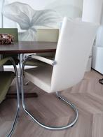 Eetkamerstoelen, Huis en Inrichting, Stoelen, Ophalen, Overige kleuren, Leer, Zo goed als nieuw