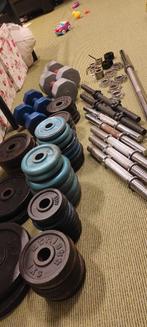 Complete trainingsset voor thuisgym, Sport en Fitness, Fitnessmaterialen, Ophalen of Verzenden, Gebruikt, Benen, Halterset
