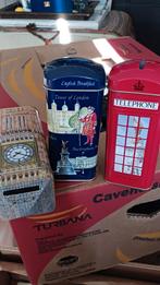 Set van 3 London Souvenir Blikken - Spaarpotten, Ophalen, Nieuw, Metaal of Blik