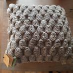 NIEUW! Kussen, dutch decor, grijs, fluffy, plaid, Ophalen of Verzenden, Nieuw, Grijs, Vierkant
