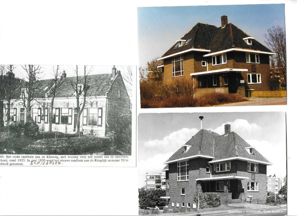 rotterdam  schiebroek 3x toen vroeger en leeg  o.a kleiweg, Ophalen of Verzenden, 1940 tot 1960, Ongelopen, Zuid-Holland